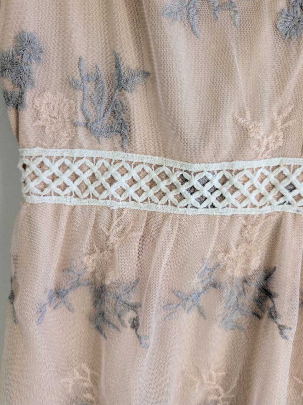 Dex Embroidered Sheer Ruffle Sleeve Mini Dress - Picture 7 of 12